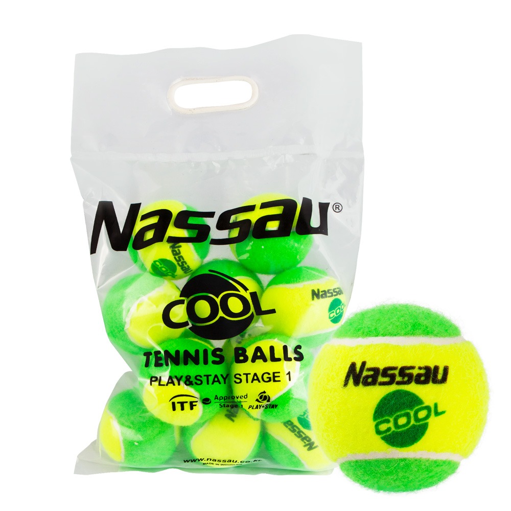 낫소 쿨볼 그린 T-1105 (12개입) 입문자용 테니스공 COOL Ball