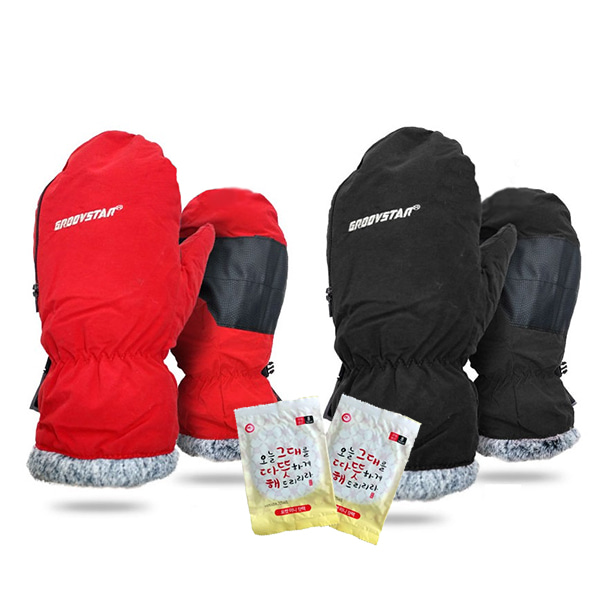 핫팩 벙어리장갑 방한장갑 겨울 스키 보드장갑 방수방풍
